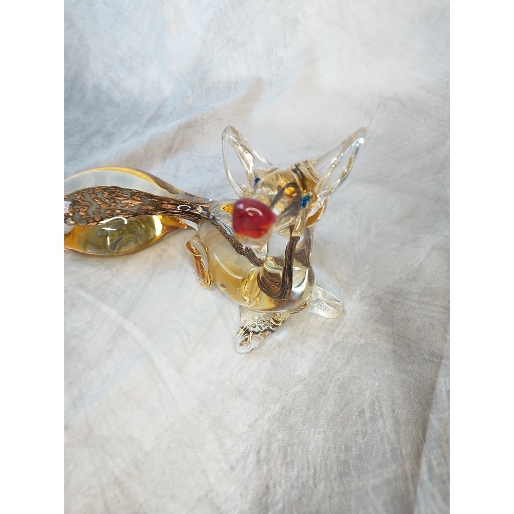 Vintage J.I. Co Murano Glass Fox Figurine Large Piece Good Condition - Picture 6 of 16